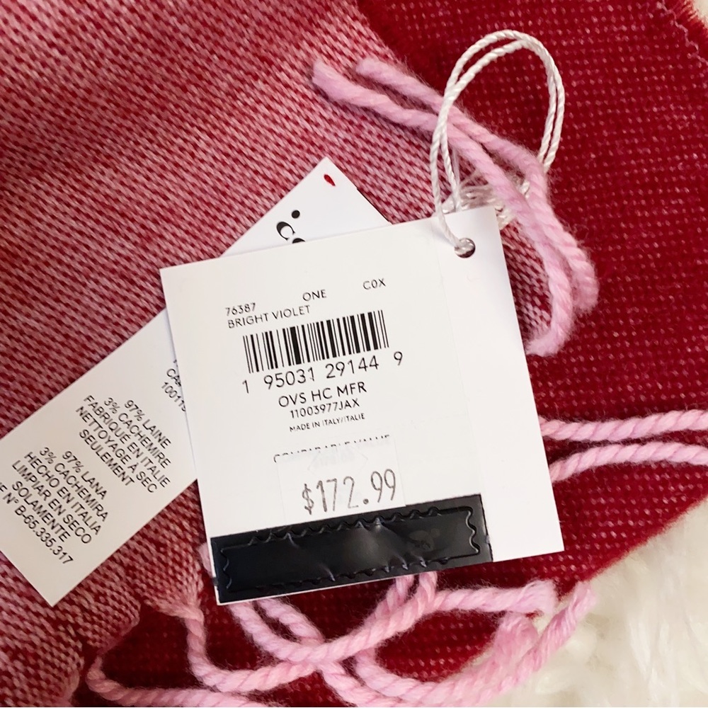 Coach Horse And Carriage Oversized Muffler/Scarf in bright violet - Picture 6 of 7